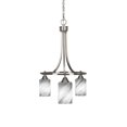 thumbnail image 1 of Paramount Downlight, 3 Light, Chandelier In Brushed Nickel Finish With 4" Onyx Swirl Glass, 1 of 1
