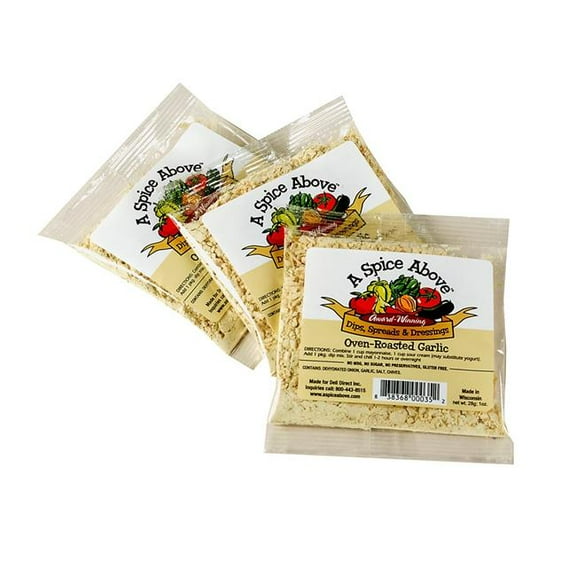 A Spice Above ASAMIX00758 A Spice Above Dip Mix, Roasted Garlic, Perfect for Easy Cooking, All-Natural, No MSG, 3Pk