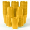 thumbnail image 3 of Exquisite 12 Fl Oz Disposable Plastic Cups, 300 Count, 1 Pack - Yellow, Wedding, Heavy Duty, 3 of 9