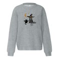 thumbnail image 4 of FASHOFT Cute Halloween Sweatshirt for Women Ghost Graphic Oversized Sweater Long Sleeve Crew Neck Pullover Tops Fall Winter Casual Holiday Hoodie Grey XL, 4 of 6