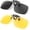 ['Grey Yellow'], variant on Clip  Polarized Night vision Glasses Flip up Sunglasses UV-400 to Wear Over prescription Glasses for night driving