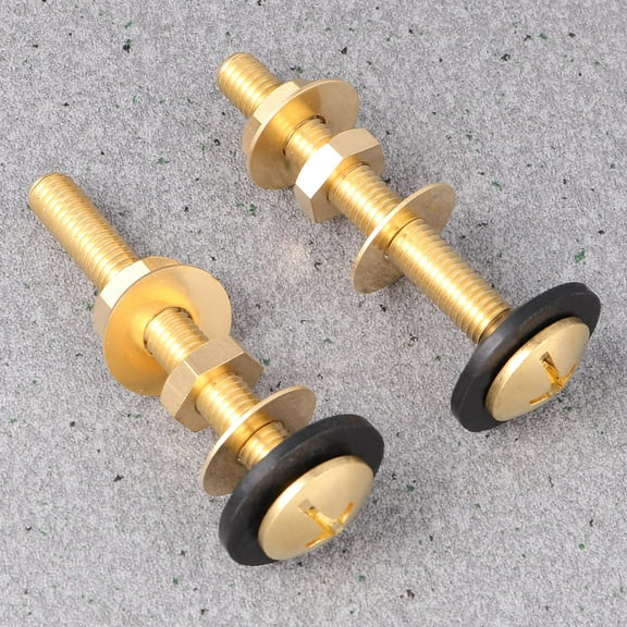 NICEXMAS Toilet Tank Boltskit Copper 2Pcs Assorted Color Toilet Bolt Set for Toilet