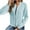 Light Blue, variant on UAMVSH Women's Long Sleeve Sweatshirt Jackets Casual Full Zipper Lightweight Coats Trendy Eyelet Vacation Work Outwear(X-Large,White)