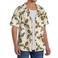 thumbnail image 4 of Wukai Flying Bees1 Men's Casual Short-Sleeve Button Down Shirt - Lightweight Summer Dress Shirt for Daily Wear-XX-Large, 4 of 7
