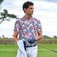 thumbnail image 3 of Balery Skull Camisa Polo de Hombre con Estampado, de Manga Corta y Tejido Medio, Camisa Tipo Golf Polo-4X-Large, 3 of 6