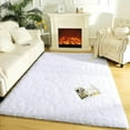 thumbnail image 4 of Homore Super Soft Area Rugs Fluffy Carpets for Bedroom Living Room 6' x 9' , White, 4 of 9
