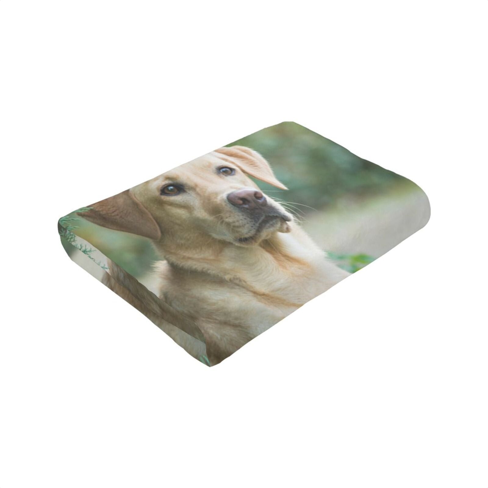 Wijzvio Labrador Retriever Dog Throw Blanket Soft Fuzzy Fleece Blanket For Couch Bed Living Room Decoration 60"X50"