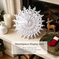 thumbnail image 5 of 2Pc Christmas 3D Honeycomb Paper Ornaments, Hanging Paper Decorations, Foldable Paper Snowflake Hanging Decor, Winter Holiday Ceiling Hangings, Xmas Paper Craft Party Supplies, 5 of 5