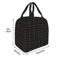 thumbnail image 2 of Pofeuu Buffalo Plaid Dark Green Print Lunch Bag Lunch Box Large Capacity Insulated Lunch Bag for Adult, Leakproof Reusable Lunch Tote Bags for Work, 2 of 5
