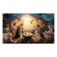 thumbnail image 1 of Banderín navideño para garaje y hogar | Crea un ambiente cálido y acogedor | Reunión familiar | Decoración festiva | 400 x 180 cm | Material de poliéster, 1 of 7