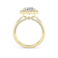 thumbnail image 4 of AFFY 2.40 Carat (ctw) Halo Solitaire Engagement Ring For Womens, Round Lab Created Moissanite Promise Ring For Her In 10k Solid Yellow Gold | VVS1 Quality Ring Size-9.5, 4 of 5