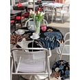 thumbnail image 5 of Outdoor Tablecloths with Umbrella Hole & Zipper, Black Blue Coastal Round Tablecloths 60 Inch, Summer Beach Coral Shell Starfish Seahorse Waterproof Table Cloth, Patio/Pool/Picnic Table Covers, 5 of 8