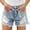 Light Blue, variant on TAIAOJING Jean Shorts For Women High Waisted Rhinestone Fringe Denim Shorts Mid Rise Ripped Hem Stretchy Jean Shorts Frayed Distressed Hot Shorts Casual Summer Shorts