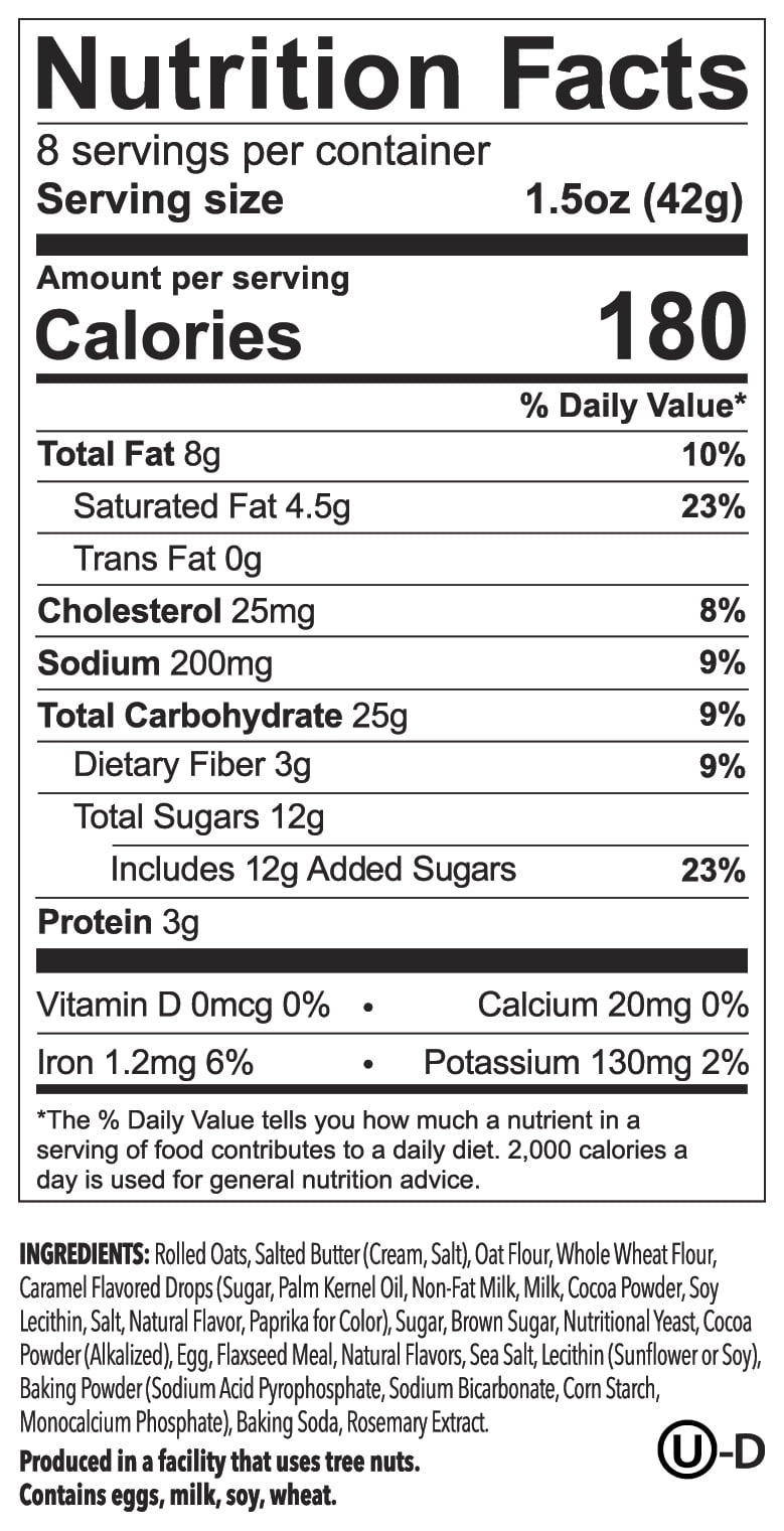 Munchkin Baked Lactation Cookie Bites, Chocolate Salted Caramel Flavor, 8 Count