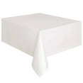 thumbnail image 2 of Solid Color Rectangle Dining Table Cover Cloth Birthday Party Tablecloth Decor White PE, 2 of 5