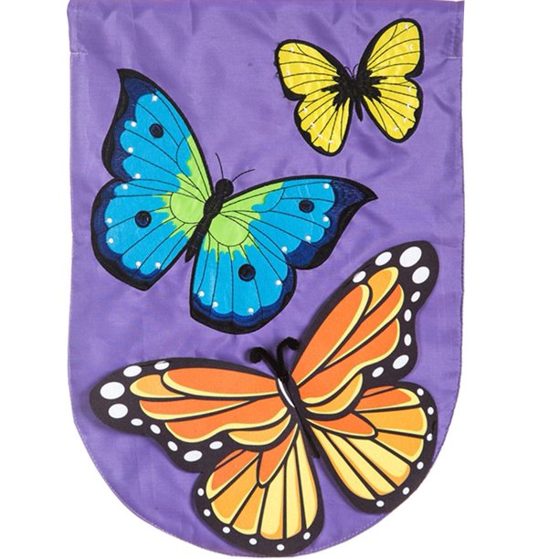 Fluttery Butterflies House Flag