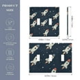 thumbnail image 2 of Yayeee Toggle Light Switch Wall Plate 2-Gang 4.56"x4.48" Decorative Outlet Cover, Rocket Pattern, 2 of 7