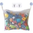 thumbnail image 1 of Organizador de juguetes de baño de malla. Diseño duradero + 2 ventosas extrafuertes. Gran bolsa/soporte para juguetes., 1 of 5