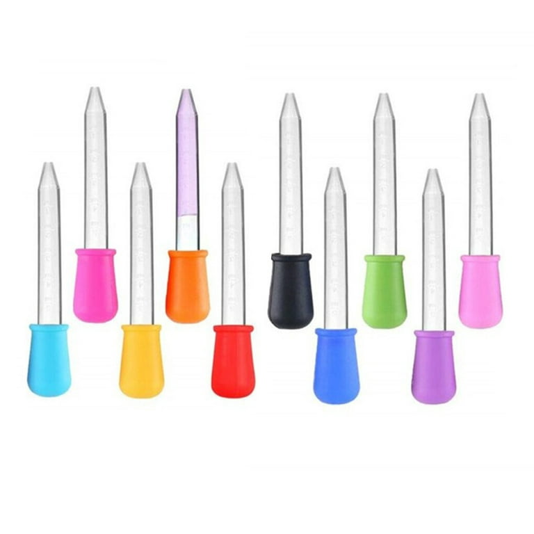Liquid Droppers Silicone 5ml Clear Liquid Medicine Eye Dropper Silicone and  Plastic Pipettes Transfer Eyedropper Candy Oil Kitchen Kids Gummy Making