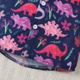 thumbnail image 6 of Xudanell Childrens Dinosaur T-Shirt Colourful Button Down Shirt for Boys Kids Playing Short Sleeves, 6 of 6