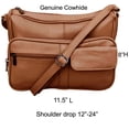 thumbnail image 2 of SILVERFEVER Medium Leather Hobo Handbag for Women  Shoulder Purse with Built-in Wallet Organizer, Genuine Leather Everyday Bag, 2 of 9