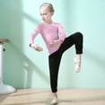 thumbnail image 7 of KyCheLot Girls Athletic Set Dance V Neck Long Sleeve Shirts Ankle Length Pants Sports Activewear 3-13 Years, 7 of 7