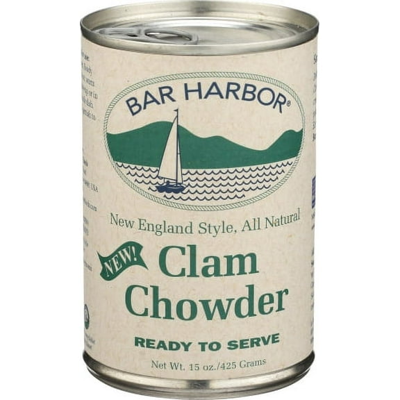 Bar Harbor New England Style Ready To Serve Clam Chowder Soup, 15 Ounce -- 6 per case.