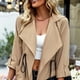 thumbnail image 4 of Chaqueta informal, abrigo clásico con solapa y cordón, abrigo para mujer, abrigo clásico con solapa, durabilidad prolongada, 4 of 9