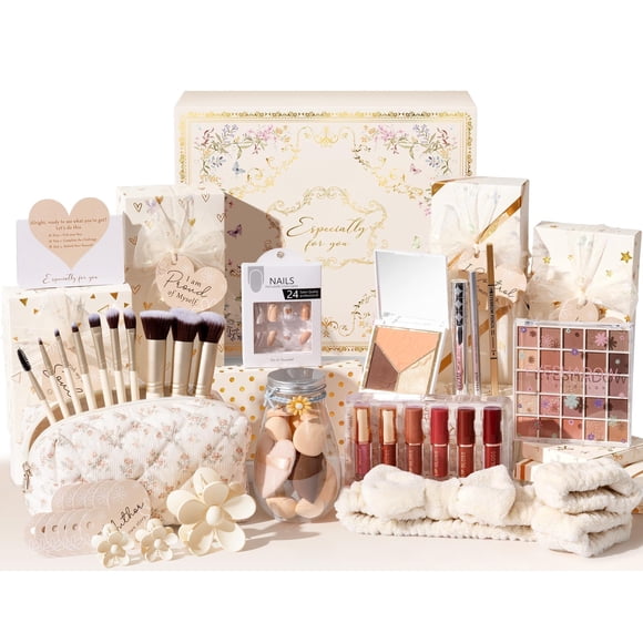 Set de regalo de maquillaje Qinline de 10 piezas para chicas adolescentes con kit de afirmaciones
