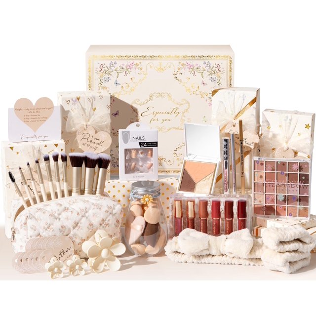 Set de regalo de maquillaje Qinline de 10 piezas para chicas adolescentes con kit de afirmaciones