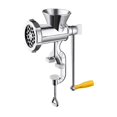 thumbnail image 1 of Hyasfey Meat Grinder Manual Mincer Sausage Maker Table Mount Pork Mincer Stainless Steel Adjustable Clamp Kitchen Tool Beef Pork Fish Chicken Sausage Making Tubes, 1 of 7