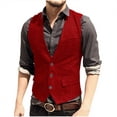 thumbnail image 1 of Hauts Sans Manches pour Hommes Veste Décontractée à Col en V Unie, 1 of 7