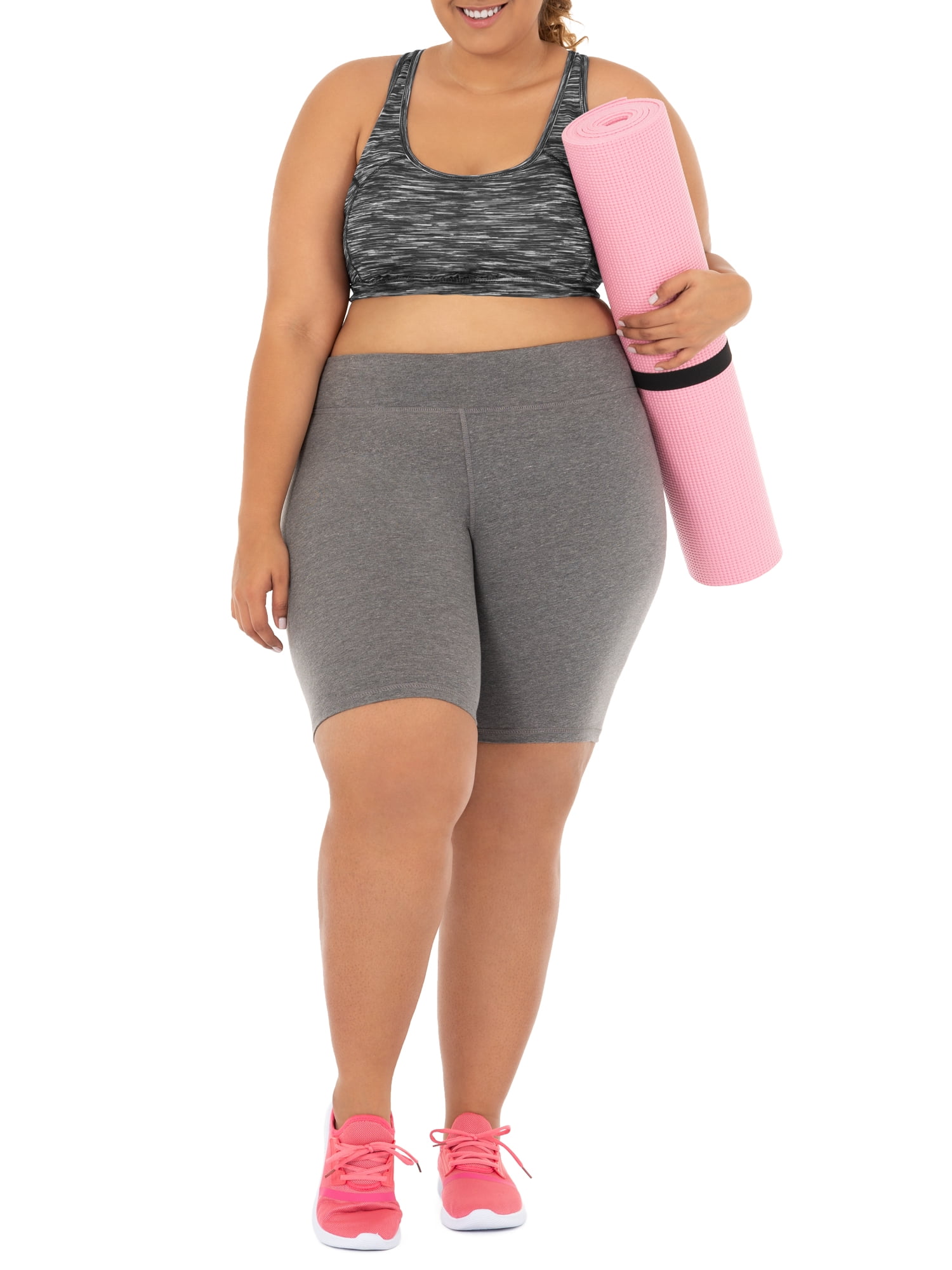 Athletic Works Women's Plus Size Core Active Dri-Works Bike Shorts