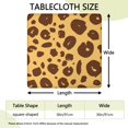 thumbnail image 2 of Yellow and Brown Of Leopard Print Square Fitted Tablecloth with Elastic Edge,Square Table Cover,Washable Elastic Table Cover for Home Kitchen Party Decor 36"x36", 2 of 6