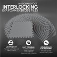 thumbnail image 2 of Puzzle Exercise Mat with EVA Foam Interlocking Tiles for MMA Exercise Gymnastics and Home Gym Protective Flooring Thick Square Feet, 2 of 9