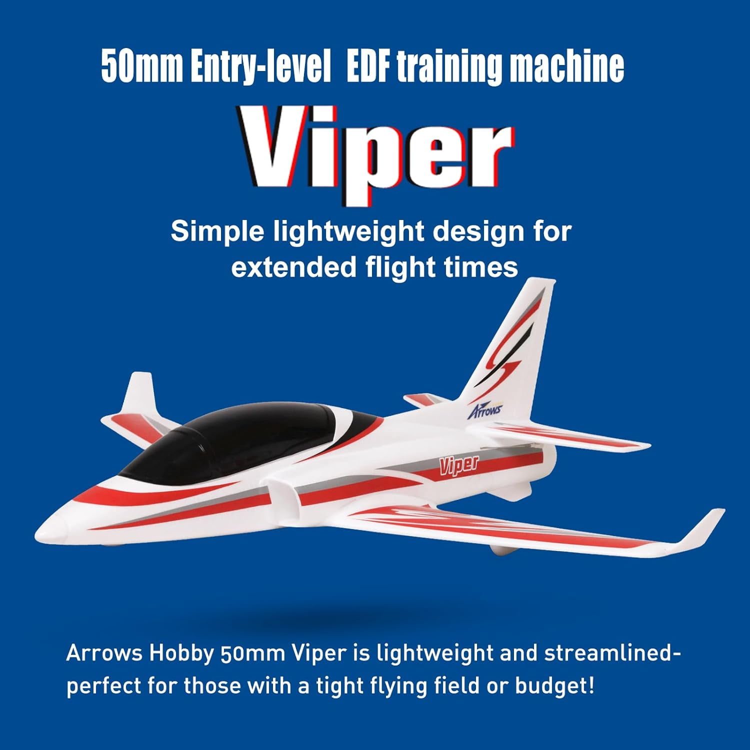 Arrows RC 50mm Viper EDF Jet PNP with Vector Stabilization (No Battery,Charger,Radio)