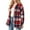 Red, variant on Womens Jackets Flannel Plaid Shacket Long Sleeve Button Down Shirts Vintage Casual Fall Winter Clothing