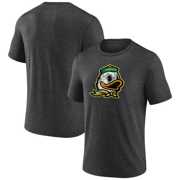 Men's Charcoal Oregon Ducks Classic Primary Tri-Blend T-Shirt