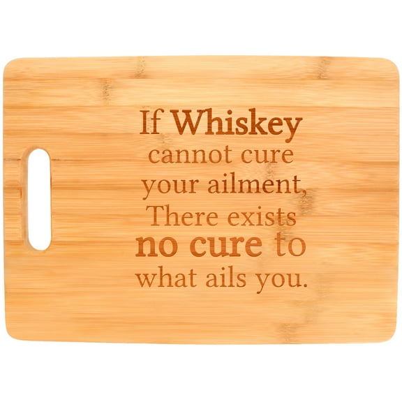 ThisWear Bartender Gifts If Drink Cannot Cure it There Exists No Cure Bar Decor Rectangle Bamboo Cutting Board