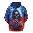 thumbnail image 2 of LAOLIUSN Hoodies Men Skull 3D Graphic Print Sweatshirts Pullover Tops with Pocket, S-4XL, 2 of 7