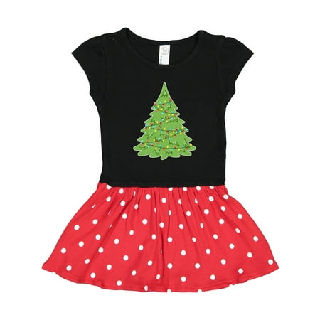 

Inktastic Christmas Tree with Colorful Lights Gift Toddler Girl Dress