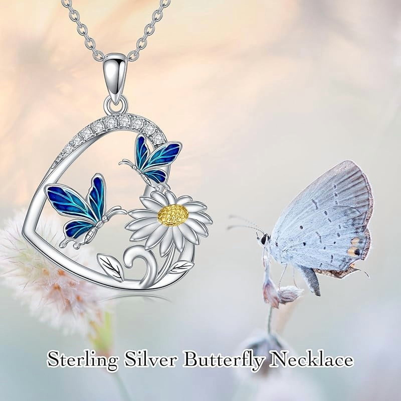 SOULMEET Ladybug/Dragonfly/Butterfly Necklace 925 Sterling Silver Unique Pendant Necklace Mother's Day Birthday Christmas Jewelry Gifts for Women Mother Wife
