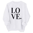 thumbnail image 1 of PMVFHDE Chandails à Capuche et Chandails en Molleton pour Filles Chandails de la Saint-Valentin pour Filles Mignons Graphiques Manches Longues Col Rond Chandails de Vacances Hauts Blanc, 9-10 Ans, 1 of 2