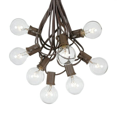G40 Patio String Lights With 25 Clear Globe Bulbs - Hanging Garden String Lights - Vintage ...