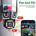thumbnail image 3 of 5K 12MP Outdoor Waterproof CCTV Wireless Surveillance Camera,3 Lens PTZ Wifi Camera With Auto Tracking,2-Way Audio,Night Vision, 3 of 7