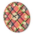 thumbnail image 3 of Designart 'Tartan Texture Geometrical Retro I ' Mid-Century Modern Wood Wall Clock, 3 of 5