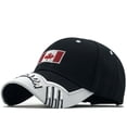thumbnail image 1 of Gorra de béisbol de algodón bordada en dos tonos con la bandera de Canadá, 1 of 1