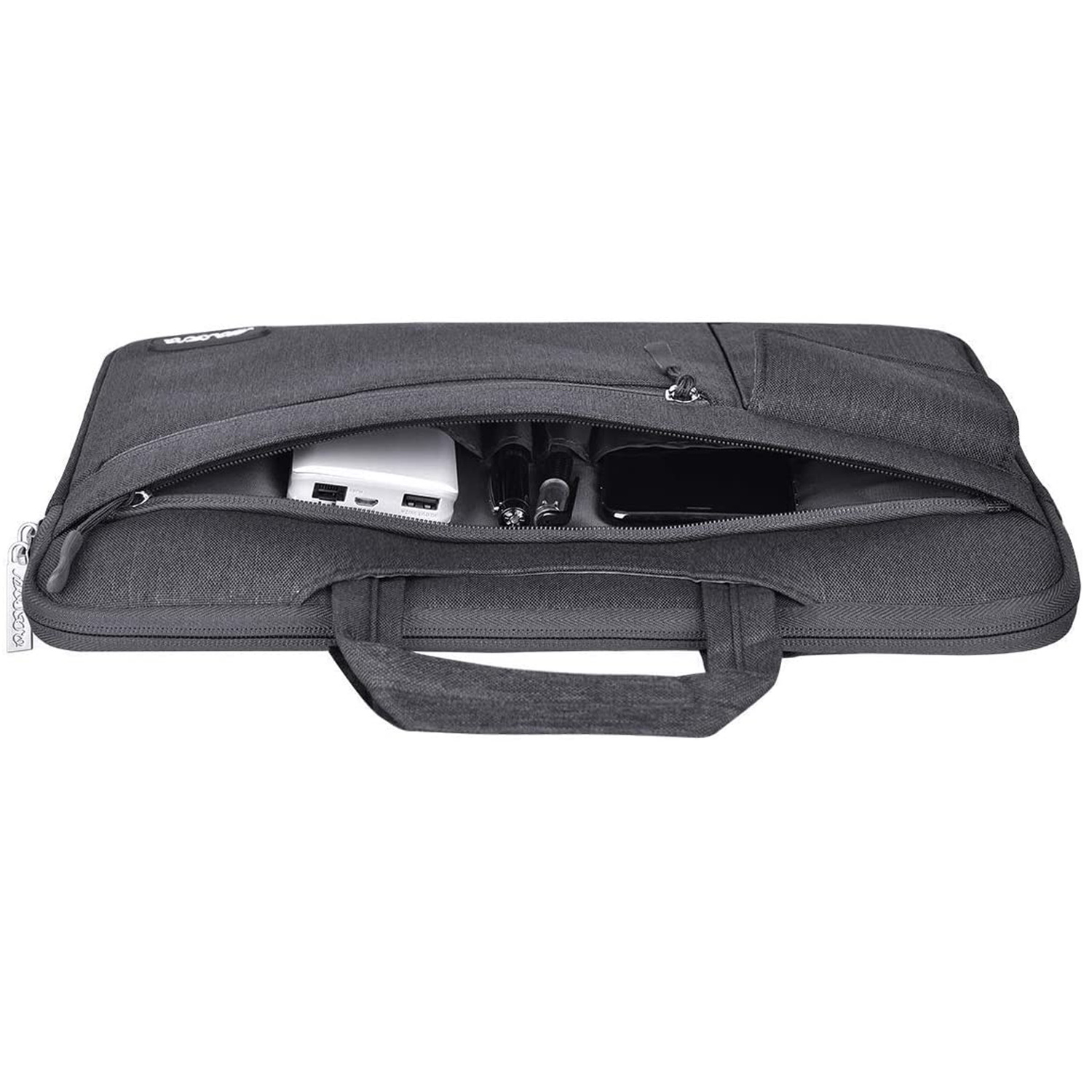 MOSISO Laptop Shoulder Bag Compatible with MacBook Air/Pro,13-13.3 inch Notebook,Compatible with MacBook Pro 14 inch M3 M2 M1 Pro Max 2023-2021,Polyester Flapover Briefcase Sleeve Case