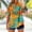 #346-Green, variant on V-Neck T-Shirt for Women, Short Sleeve with Non-Positional Print, Loose Fit Casual Soft Top for Summer and Fashion