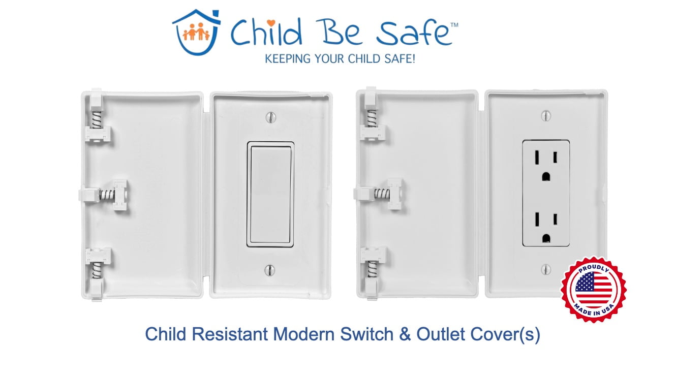 Child Be Safe (Single Unit) Child & Pet Proof Rocker Switch & Outlet Guard, White